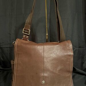 Coach Brown Leather Messenger Bag